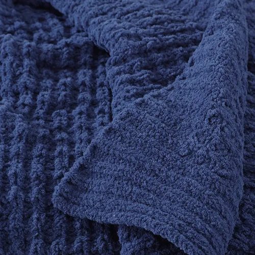 Snug Waffle Throw Navy 2