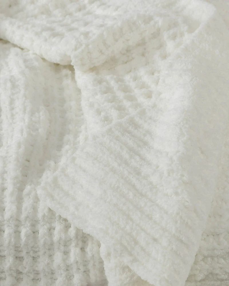 Snug Waffle Throw Off White 2