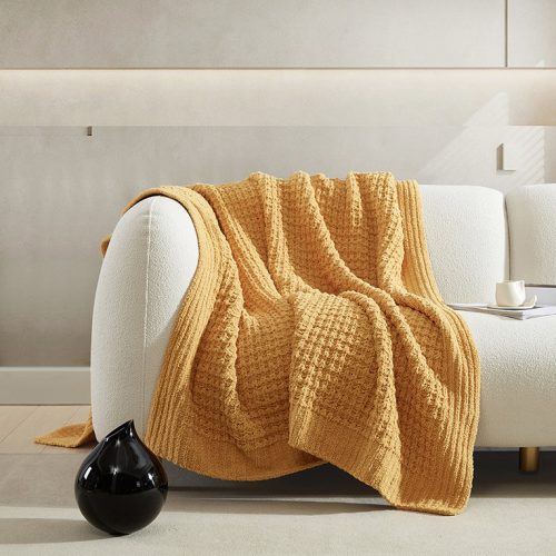 Sunday Citizen Waffle Lightweight Throw Marigold